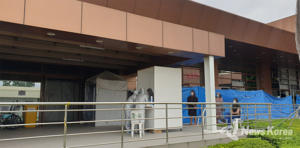 필리핀 클락에 위치한 코로나19 검사소 @뉴스코리아 이호영 특파원