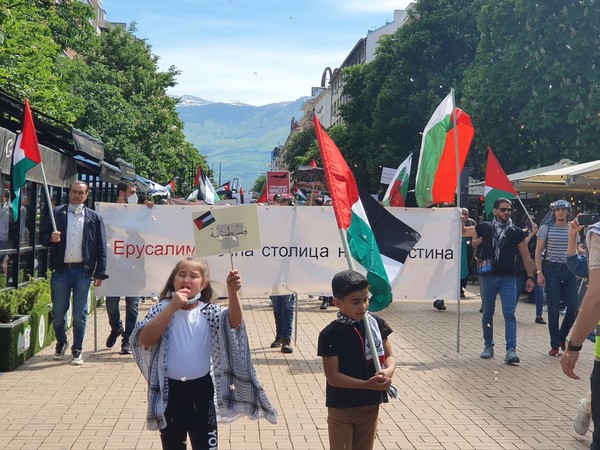 @뉴스코리아 임성택 특파원. 팔레스타인관련 시위행렬.