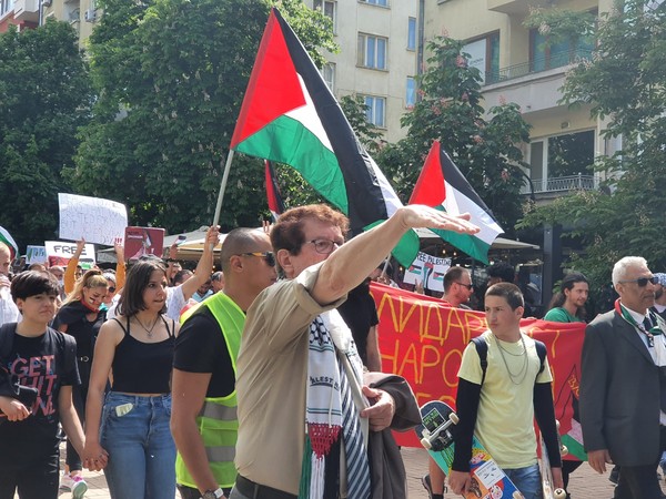 팔레스타인관련 시위행렬. @뉴스코리아 임성택 특파원