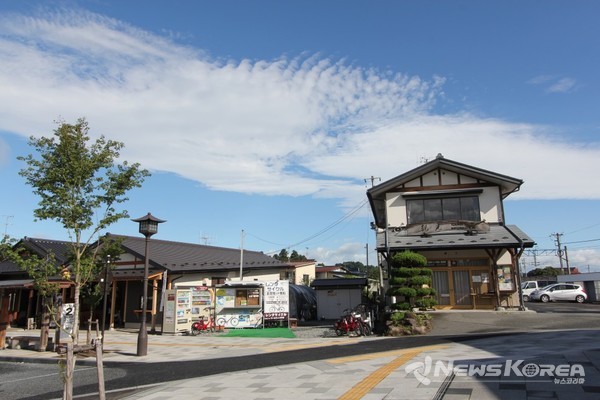 平泉(히라이즈미) 역 앞의 자전거 렌트 가게 @뉴스코리아 김양현 특파원