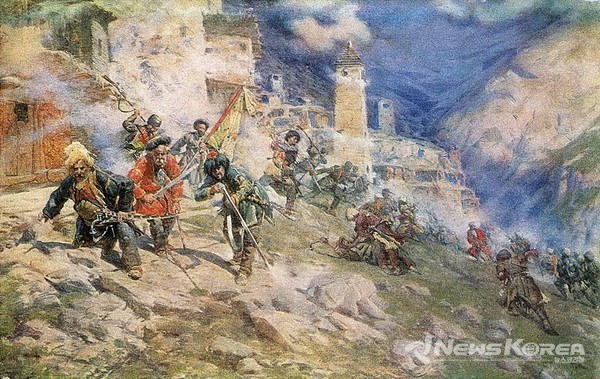 피로스마니 시대에 주류 화가 였던 "기오르기 가바쉬빌리" 작품 @뉴스코리아 박철호 특파원