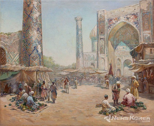 화려한 색채의 기오르기 가바쉬빌리의 "시장" @뉴스코리아 박철호 특파원