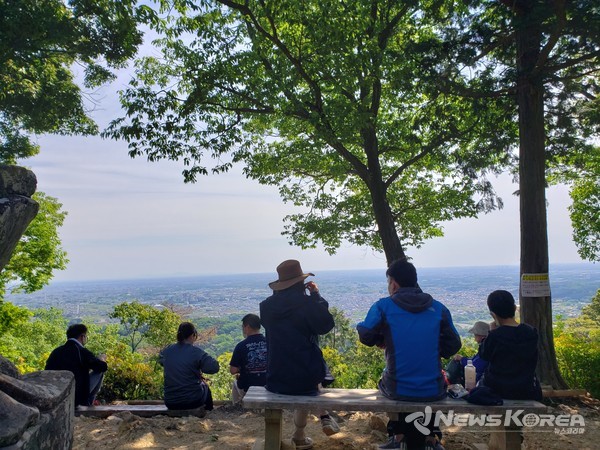 도쿄 도심을 조망하는 히와다 산 정상 @뉴스코리아 김양현 특파원
