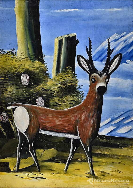 피로스마니의 가장 대표작에 하나인 ' 사슴' @뉴스코리아 박철호 특파원