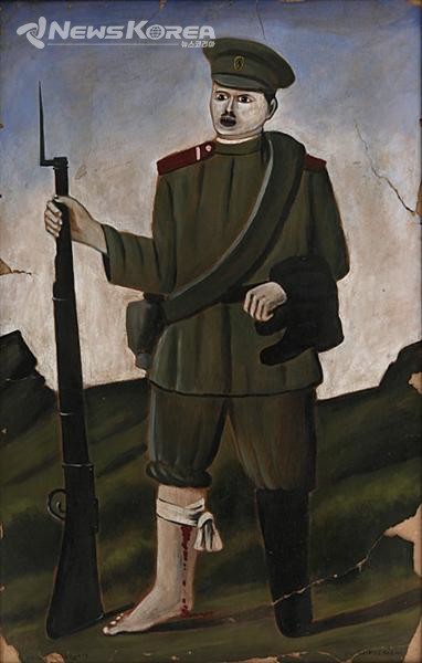 2011년 우연히 발견된 피로스마니의 그림 " 상처 입은 군인" @뉴스코리아 박철호 특파원