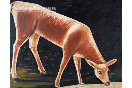 한화 약 10억원에 거래 되었던 "시냇물 마시는 사슴" @뉴스코리아 박철호 특파원