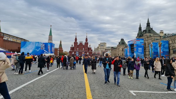 오전에 군사퍼레이드가 있었던 붉은광장의 오후 모습. @뉴스코리아 러시아 안정현 특파원