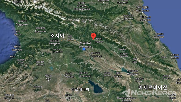 조지아 수도 트빌리시에서 약 100키로 떨어진 포도,복숭아,호두 주 생산지인 카케티 지역 @뉴스코리아 박철호 특파원