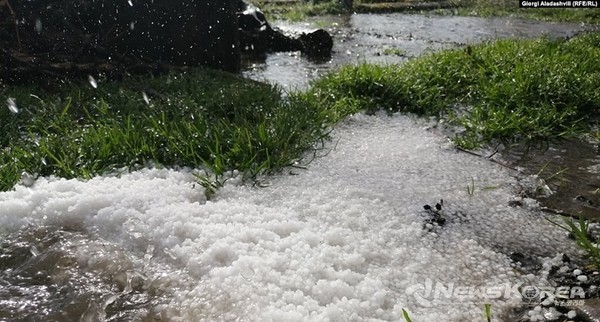 카케티 강풍과 폭우, 우박 피해 발생  (사진 제공: Giorgi Aladashvili) @뉴스코리아 박철호 특파원