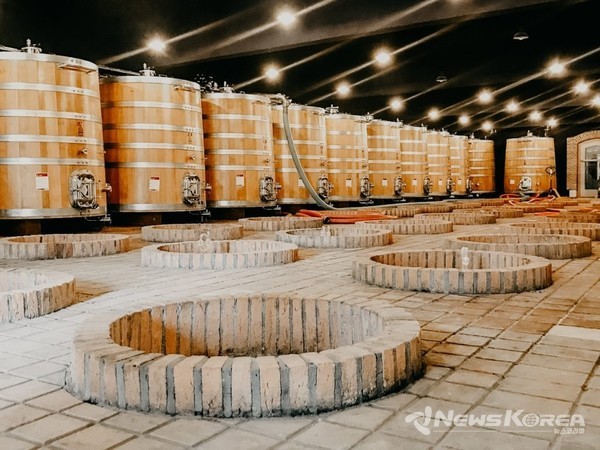 조지아 전통 방식의 와인 저장고와 현대식 와인 저장고 @뉴스코리아 박철호 특파원