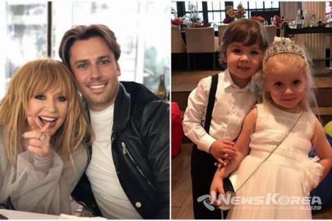 시험관 시술을 통해 60세때 출산한 아들과 알라 푸가초바, 막심 갈킨 @뉴스코리아 박철호 특파원