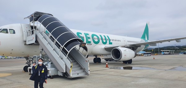 에어 서울의 항공기 @뉴스코리아 문대진 기자