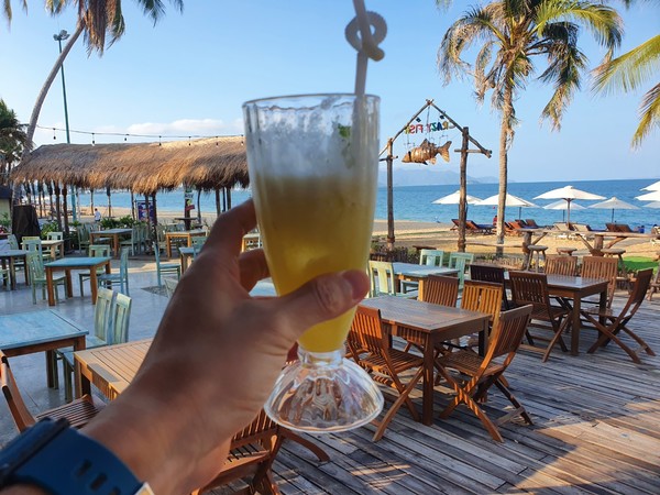 시원한 쥬스 한잔으로 한낮의 무더위가 식혀진다. @뉴스코리아 이웅연 특파원 