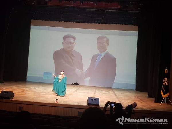 ▲우즈베키스탄 공훈가수인 고려인 신갈리나- @뉴스코리아 신현권 특파원