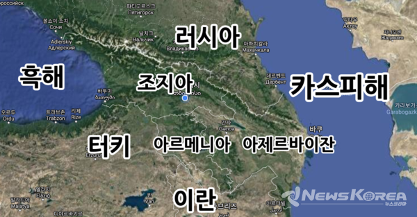 코카서스 3국과 주변국 @뉴스코리아 박철호 특파원