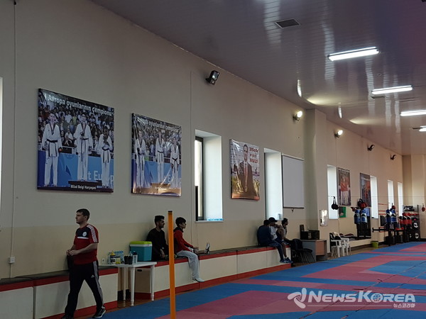 아제르바이잔 바쿠에 위치한 태권도 협회 @뉴스코리아 박철호 특파원