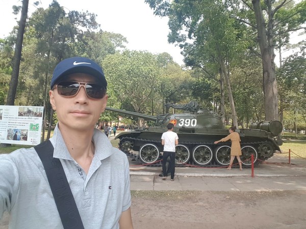 1975년 4월 30일 실제 대통령궁의 정문을 부수고 들어온 통일의 상징이 된 월맹의 탱크 @뉴스코리아 이웅연 특파원 