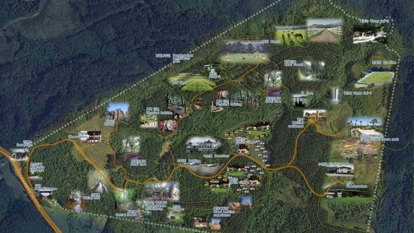 푸케티 숲 풍게레 로드에 위치한 지구촌 마스터 플랜 조감도