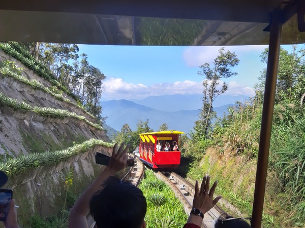 ﻿베트남 다낭 바나힐의 푸니큘라. @뉴스코리아 김경태 특파원