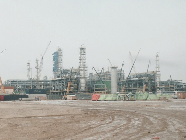 ▲2014년 현대엔지니어링이 공사하는 가스플랜트  누쿠스 UGCC 수르길현장- @뉴스코리아 신현권 특파원