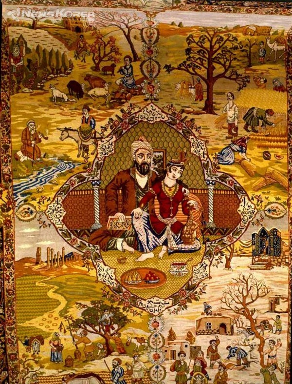 아제르바이잔 바쿠에 위치한 카페트 박물관에 전시된 카페트  @뉴스코리아 박철호 특파원