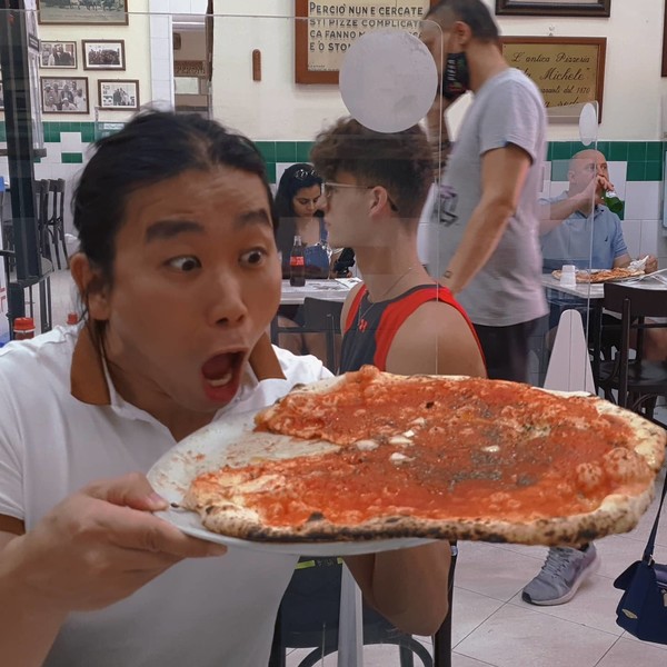 나폴리 피자명인 'da michele'피자. @뉴스코리아 임성택 특파원
