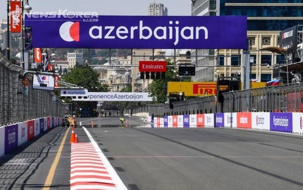 바쿠에서 2016년 부터 개최 되는 포뮬러 1경기 2020년은 코로나로 인해 취소 되었다. @뉴스코리아 박철호 특파원