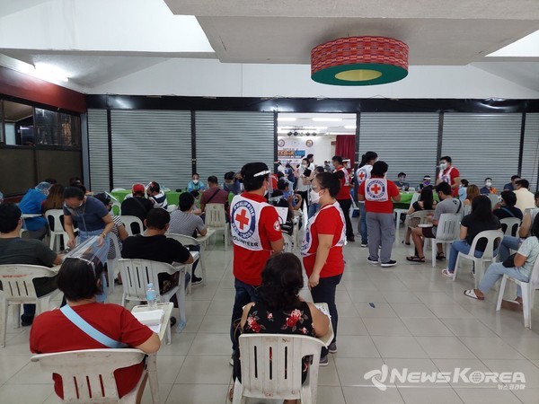 사진= 백신 접종현장 USEP 대학- @뉴스코리아 이재숭 특파원