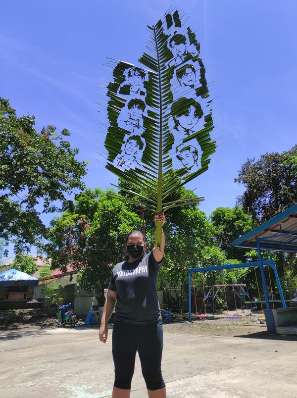 필리핀 나뭇잎 아티스트 ‘메리 매 아길로 다카네이’씨가 나뭇잎으로 방탄소년단(BTS) 멤버 작품을 선보였다 @뉴스코리아 (사진:메리 매 아길로 다카네이 페이스북)