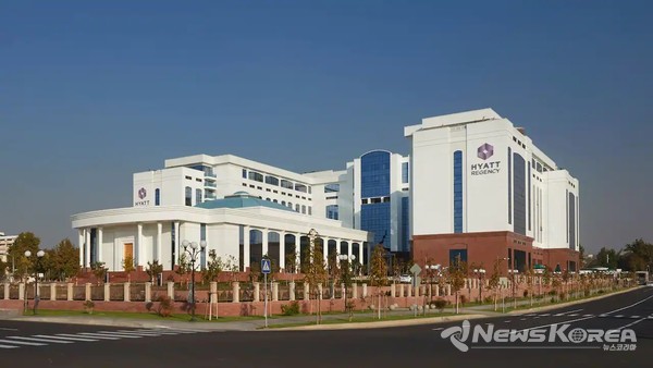 ▲하얏트 리센시 타슈켄트호텔 전경-@뉴스코리아 신현권ㅈ특파원