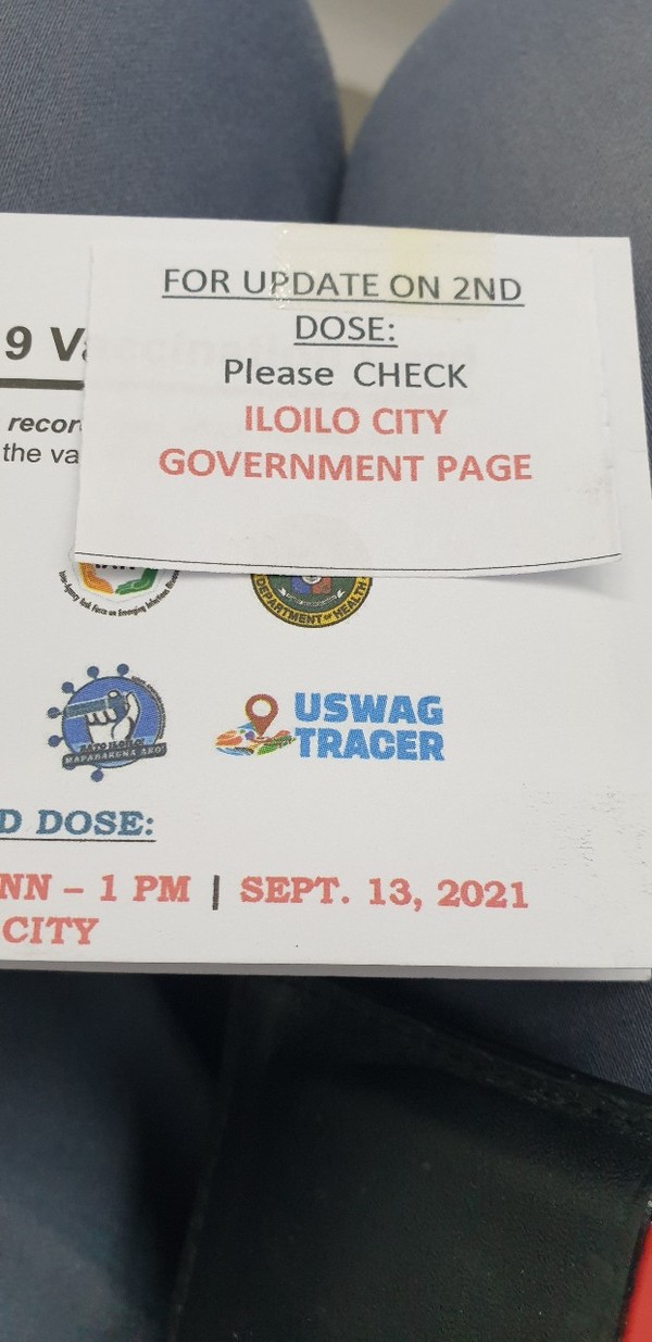 일로일로 한인회, 모더나 2차 접종은 2021년 9월 13일이다.