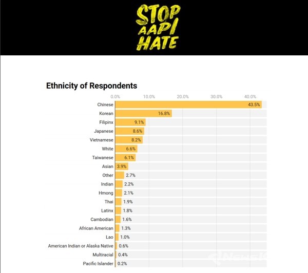 미국 인권단체 ‘Stop Asian American Pacific Islander (AAPI)’ 보고서 @뉴스코리아 (사진:AAPI 홈페이지)