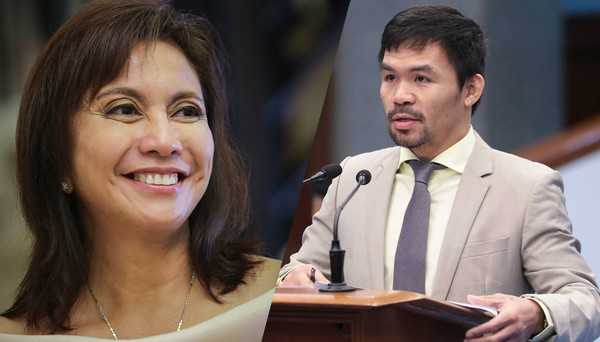 마니 파퀴아오의 첫번째 정치적 행선지는 레니 로브레도 부통령 면담이다. 