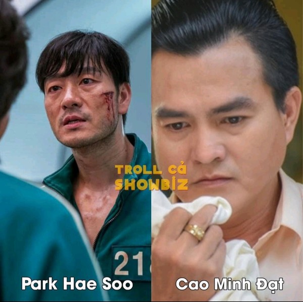 좌 오징어 게임의 배우 박해수,  우 베트남 배우 까오밍닷 @사진 뚜오이쩨 