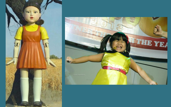 게임 인형 역 '인형', 필리핀 방송인 '라이자 메이 디존' @뉴스코리아 (사진:필리핀 페이스북)