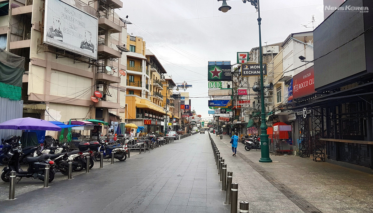 카오산 로드의 한산한 모습들 @뉴스코리아 김대민 특파원