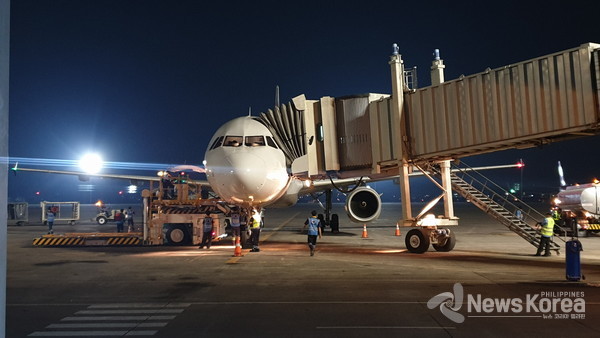 공항에 계류중인 항공기 @Newskorea Philippines 이호영 기자