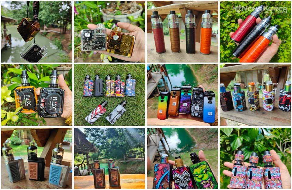 사진 : 전자담배 판매 광고, 태국내 전자담배의 소지, 이용 및 판매가 불법임에도 불구하고 SNS상에서 전자담배 판매가 이루어 지고 있다.