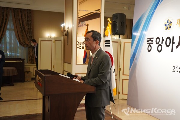 ▲축사를 하고있는 강재권 주 우즈베키스탄 대한민국 대사- @뉴스코리아 신현권 특파원