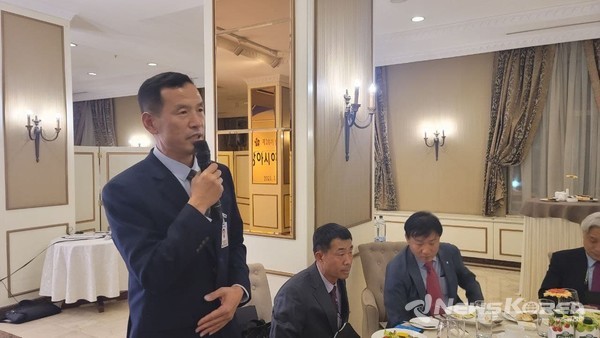 ▲축배사를 하는 이철수 모스크바 협의회장- @뉴스코리아 신현권 특파원