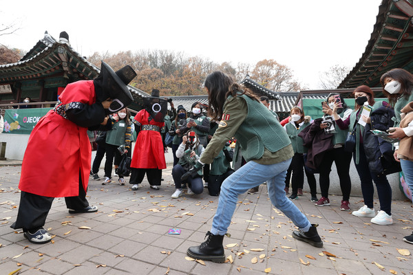 용인 한국민속촌 싱가폴 팸투어단 한국놀이 체험 사진