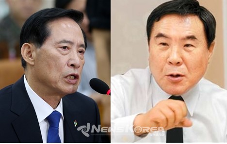 왼쪽부터 한국자유총연맹 송영무 총재, 석성장학회 조용근 이사장 @뉴스코리아 포토DB