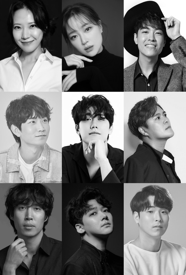 왼쪽 상단부터 김리, 금조, 황민수, 이진우, 심수영, 윤석원, 이경욱, 박한근, 노희찬 @사진=㈜컨텐츠원 제공