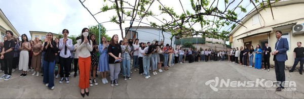 개강식과 장학금 전달식에 많은 사람들이 참석했다. @뉴스코리아 신현권 특파원 