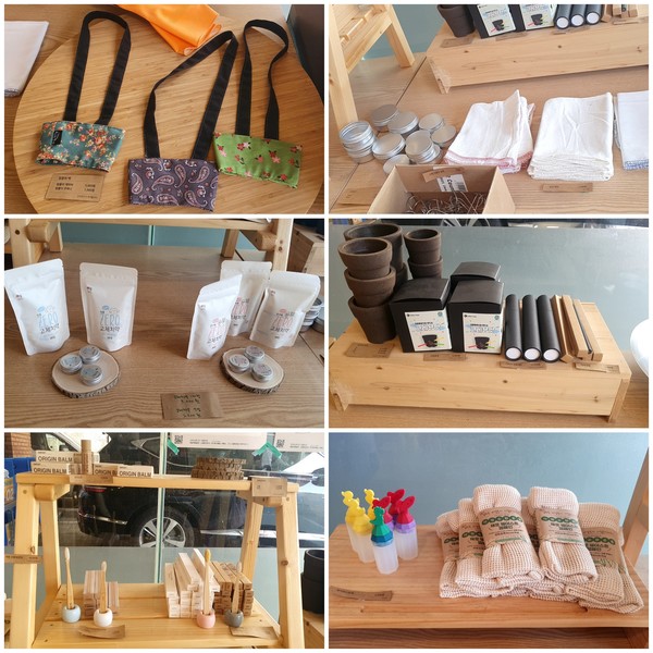 제로웨이스트 샵 모래알상점 당양한 상품 @뉴스코리아 팜티궤는 기자