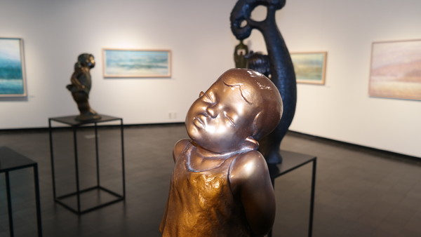 김문기 작가의 조각/ 전시장 내부 @뉴스코리아 장현아 기자