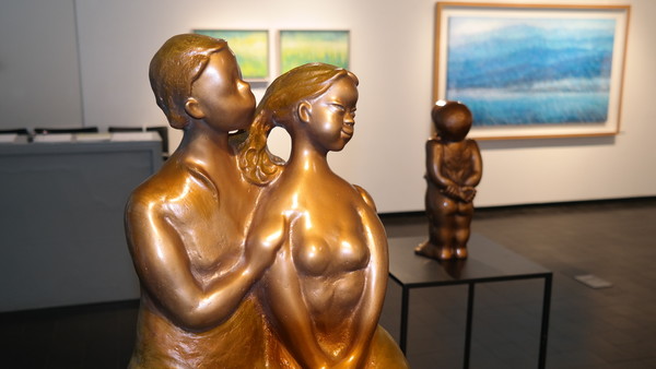 김문기 작가의 조각/ 전시장 내부 @뉴스코리아 장현아 기자