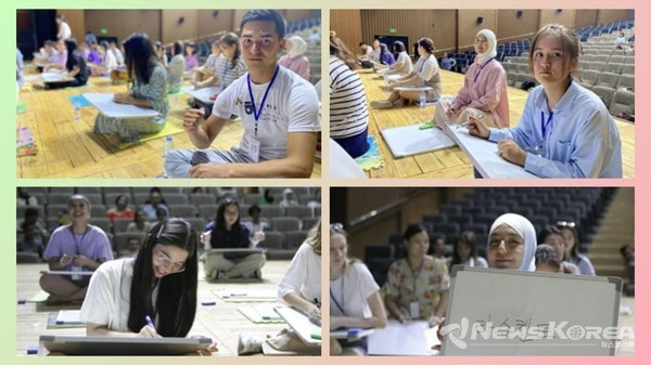 ▲한국어 퀴즈 대회 참가 학생들-뉴스코리아 신현권 특파원
