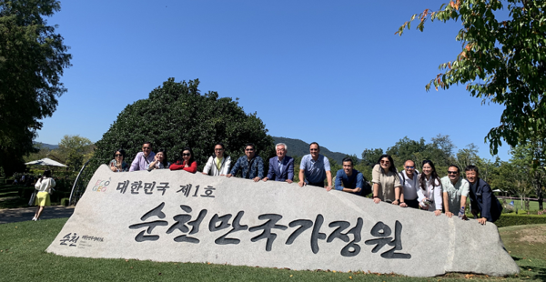 순천만국가정원을 방문한 아세아직판협회 소속 회장단 (사진 : 순천시청)