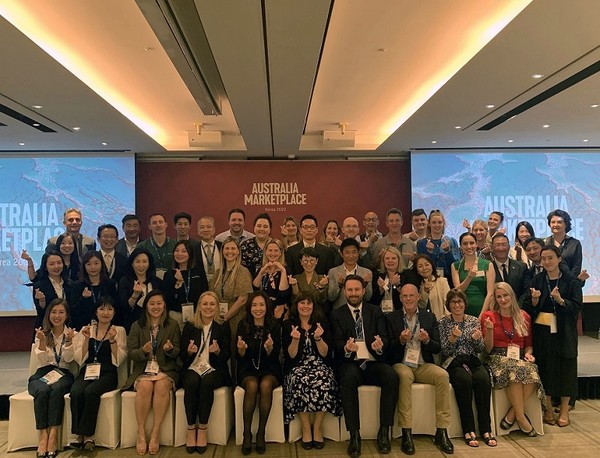 호주의 40여개 관광 업체로 구성된 '호주 마켓플레이스 코리아' 방한단 기념촬영